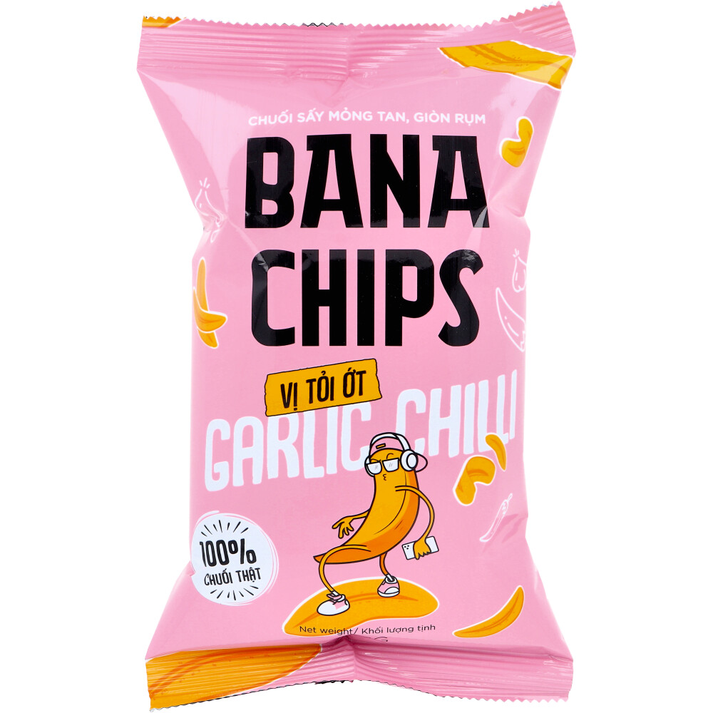 BANA CHIPS(バナチップス) バナナチップス ガーリックチリ 48g  