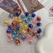 DIY素材 デコパーツ 手作りの ハートビーズ・リボンビーズパーツ アクリルビーズ 手芸材料