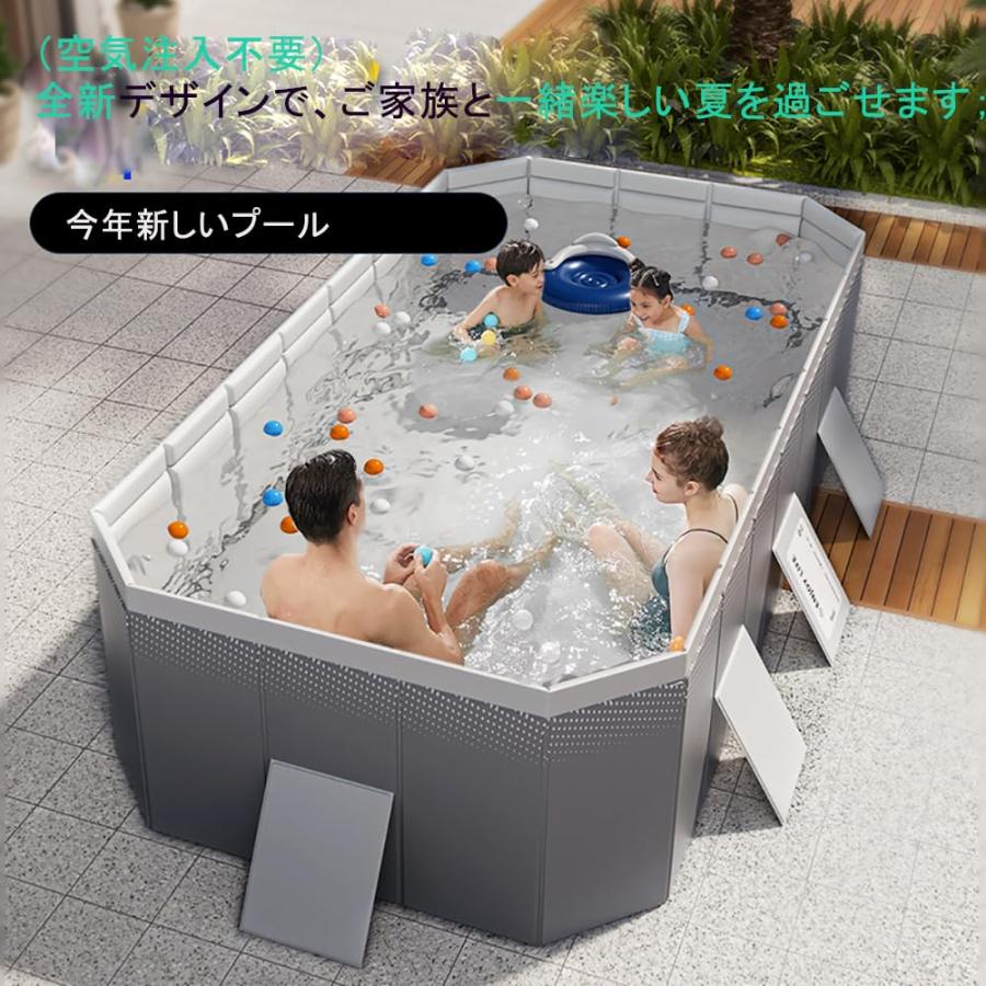 NAKUJ プール 空気入れ不要 折りたたみ 大型　3メートル 家庭用プール 大型 3m 4m 空気入れ不要 折りたたみ 子供用