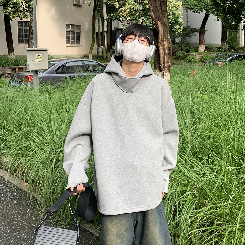 メンズ フード付き 無地トレーナー 男女兼用 ストリート系