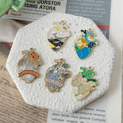 アクセサリーパーツ DIYチャーム 心臓 メタルパーツ 金属チャーム ハンドメイド 材料 イヤリング部品