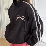 リボンジャケット　カーディガン　トップス　レディース　韓国ファッション