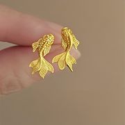 ミニ 金属   金魚ピアス  魚ピアス  ファッション  レディースピアス  金魚アクセサリー