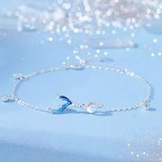 ブルー フィッシュテール ブレスレット  魚の尾 ブレスレット  レディースアクセサリー