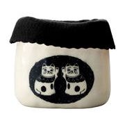 メガネ立　置物/オブジェ/焼物/縁起物/インテリア/眼鏡