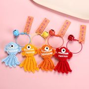 8色 かわいい 金魚キーホルダー  手編み 魚キーチェーン  バッグチャーム  金魚雑貨
