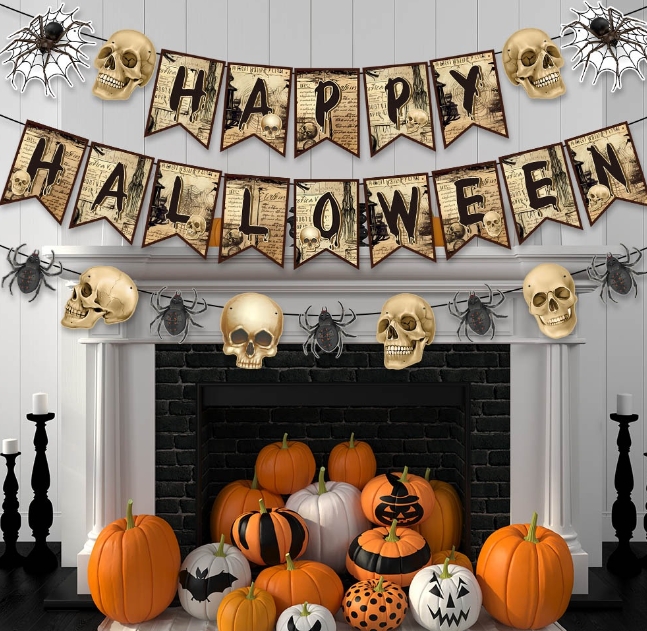 ○ハロウィン ガーランド 飾り 壁飾り パーティ　halloweenガーランド HALLOWEEN パーティー飾り ハロウィン ガーランド 壁 飾り