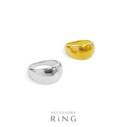 ▼MAGGIO▼【ボリュームある甲丸デザイン】ドームメタルステンレスリング　指輪　プランプ 甲丸