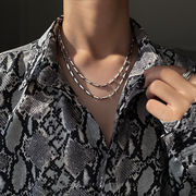 ヨーロッパとアメリカの国境を越えた売れ筋ステンレス色褪せないネックレスメンズ鎖骨チェーンネックレス