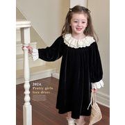 2024秋新品　子供服　キッズ　　ワンピース　 90-160cm