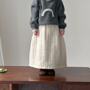 子供服　90~150cm　キッズスカート　キルディングロングスカート　韓国キッズ服