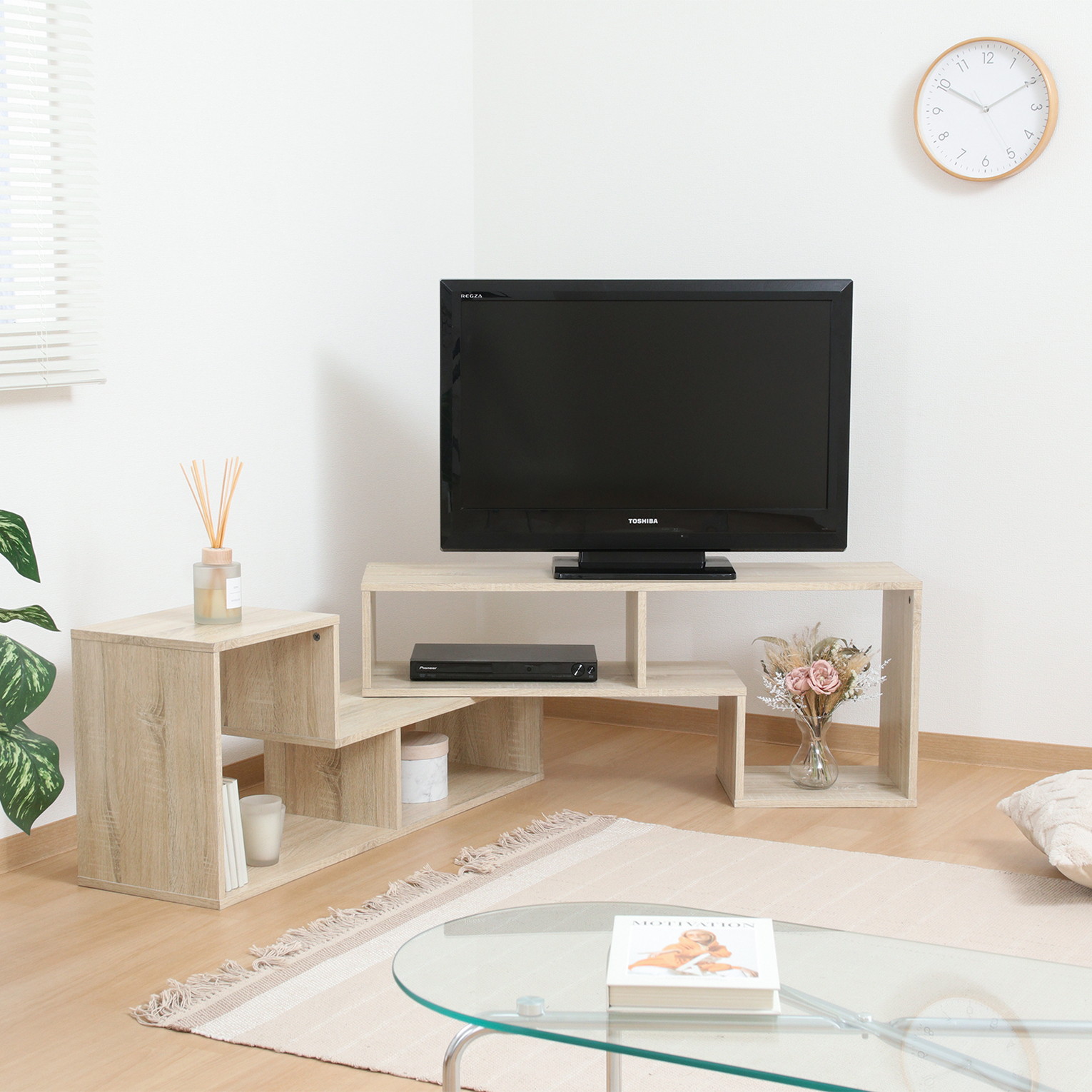 L字型伸縮TVボード オーク | 卸売・ 問屋・仕入れの専門サイト【NETSEA】