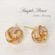 2色 シンプルピアス♪水引き風の形♪ポストにはシルバー925を使用♪/ss-3050