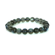 ブラックラブラドライト ハイクオリティー １点もの ブレスレット 数珠 パワーストーン 天然石