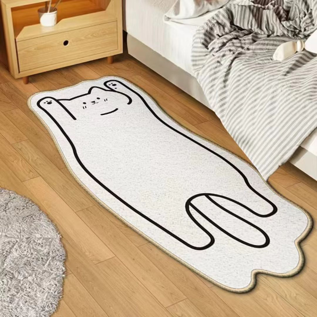 【在庫限り】フロアマット 猫 猫マット ーVer3ー 寝転ぶ猫のフロアマット 滑り止め ラグマット ラグ マット