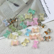 ガラス ビーズ 穴ありデコパーツDIY ビーズ  デコ素材 手芸材料 チェーンパーツ アクセサリーパーツ