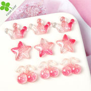 さくらんぼ 星 アクセサリーパーツ DIY素材 デコパーツ ハンドメイド