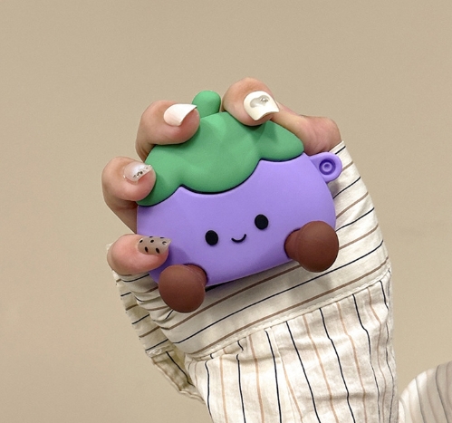 一点限り❣️ AirPods 1/2case ケースカバー　パープル　イヤホン pods-009-1.jpg