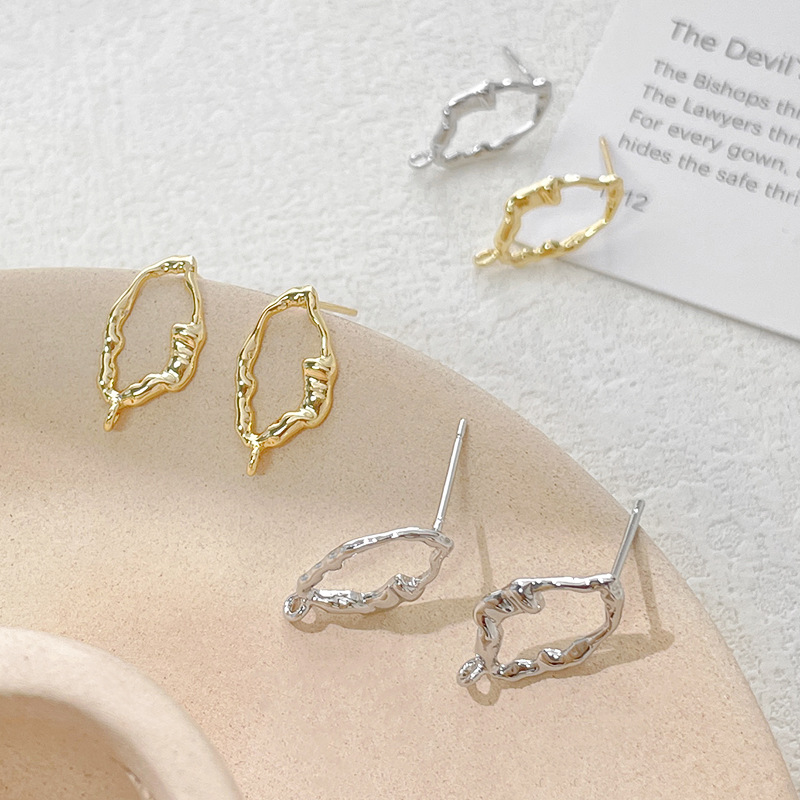 ピアスパーツ ポストピアス ハンドメイド アクセサリーパーツ フレーム 手芸 手作り DIY素材 変形 空枠