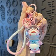 3色  かわいいカエルのキーホルダー  カエル雑貨   ヘルメットカエル   カエルアクセサリー