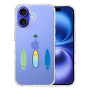 iPhone16 側面ソフト 背面ハード ハイブリッド クリア ケース サーフボード