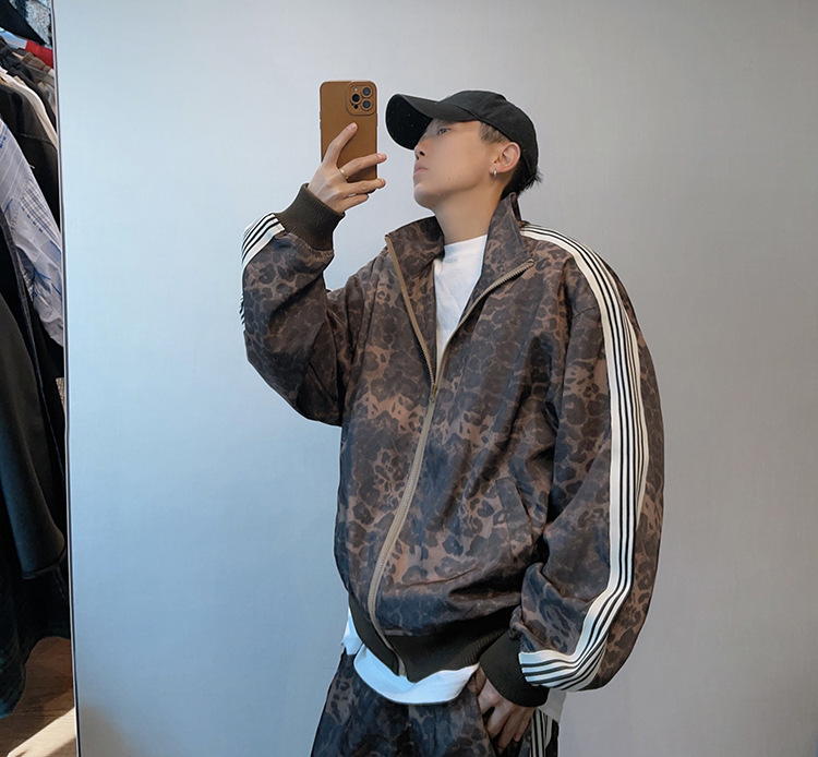 メンズ レオパード柄 ジョガー アウター 男女兼用 ジョガーパンツ