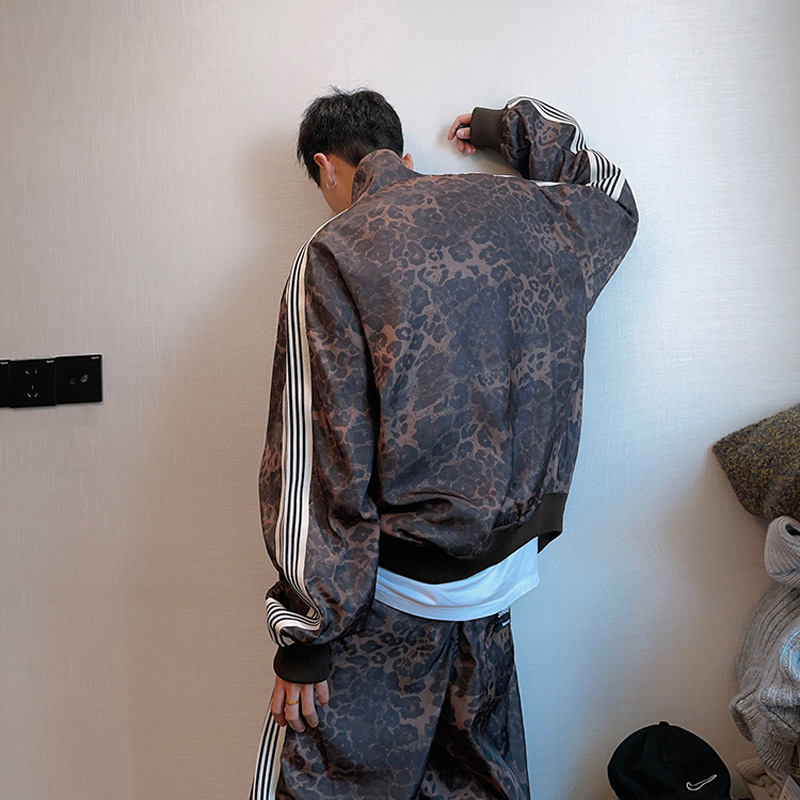 メンズ レオパード柄 ジョガー アウター 男女兼用 ジョガーパンツ