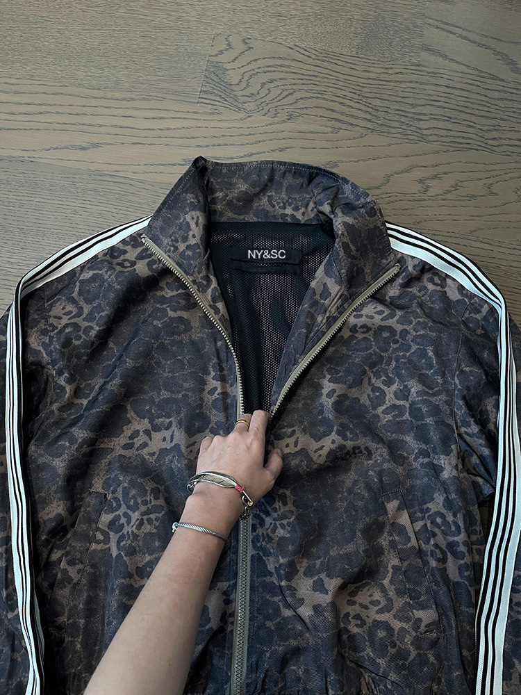 メンズ レオパード柄 ジョガー アウター 男女兼用 ジョガーパンツ