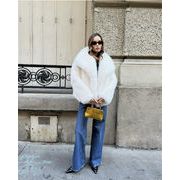 これからの時期に 早い者勝ち 襟を正す あったか レディース 毛皮コートに似せる 上品映え 長袖 保温