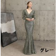 全4色 キャバドレス フリル 切り替え スリム 着痩せ セクシー
