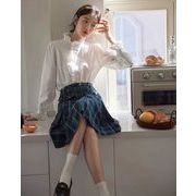 トップス レディース  シャツ 長袖  フリル