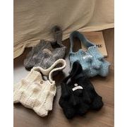 鞄 ショルダーバッグ ハンドバッグ  ファブリック ニットバッグ