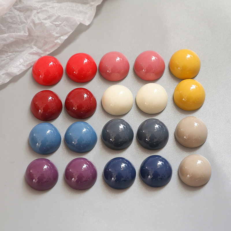ラウンド アクリル カボション 半円 パステル 樹脂 ぷっくり 手芸 アクセサリーパーツ 可愛い ハンドメイド