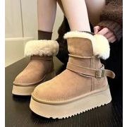 2024秋冬新作  レディースシューズ   厚底  スノーブーツ   シューズ  防寒 裏起毛 暖かい