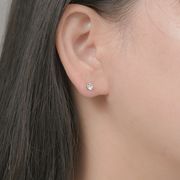 ピアス レディース 金属アレルギー対応 つけっぱなしOK ステンレス シンプル ジルコニア 上品 華やか