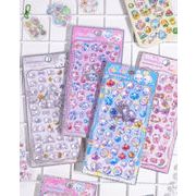 手芸diy用デコレーション 手帳用 貼り付け★粘着シール★立体キャラクターシール 3Dシール