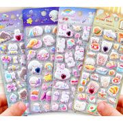 手芸diy用デコレーション 手帳用 貼り付け★粘着シール★立体キャラクターシール 3Dシール