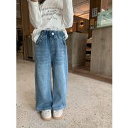 2025春秋子供服 カジュアル系 ゆったり デニムパンツ 韓国風 ボトムス ロングパンツ ジーンズ 90~160cm