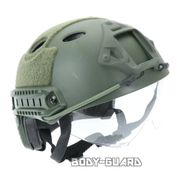 ファストヘルメット　ゴーグル付き　カーキ