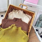 【2023秋新作】韓国風子供服 ベビー服 キッズ 無地 長袖 インナーニット