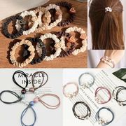 ヘアゴム パール 髪ゴム 髪留め シュシュ まとめ髪 おしゃれ かわいい ポニーテール ヘアアクセサリー