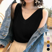 ニットタンクトップ Vネックサマーニット