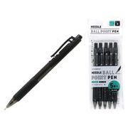ニードルボールペン 黒 5本入