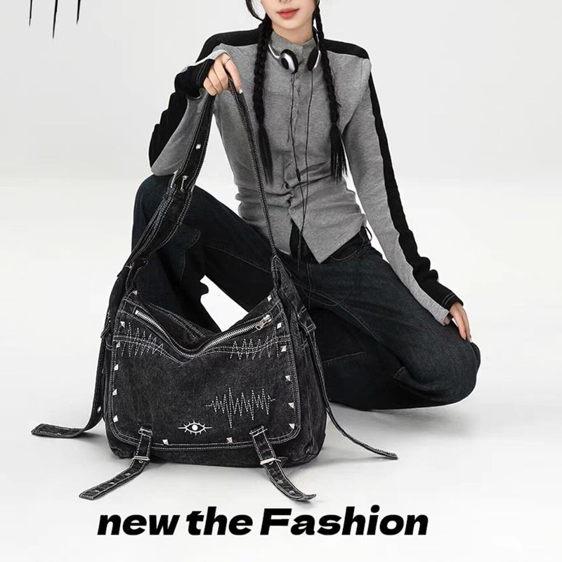 ショルダーバッグ デニムバッグ メッセンジャーバッグ 斜めがけ レディース
