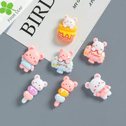 熊 デコパーツ アクセサリーパーツ ハンドメイド 髪飾り 貼り付けパーツ 可愛い DIY 手芸