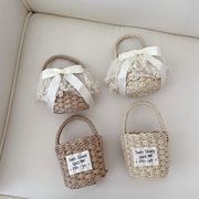 キッズ バッグ 子供用 かばん かごバッグ ハンドバッグ 編みかご