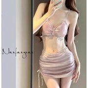 新品 温泉 スリム エレガント女性 水着　温泉可　シャワー　ビキニ　ラッシュカード