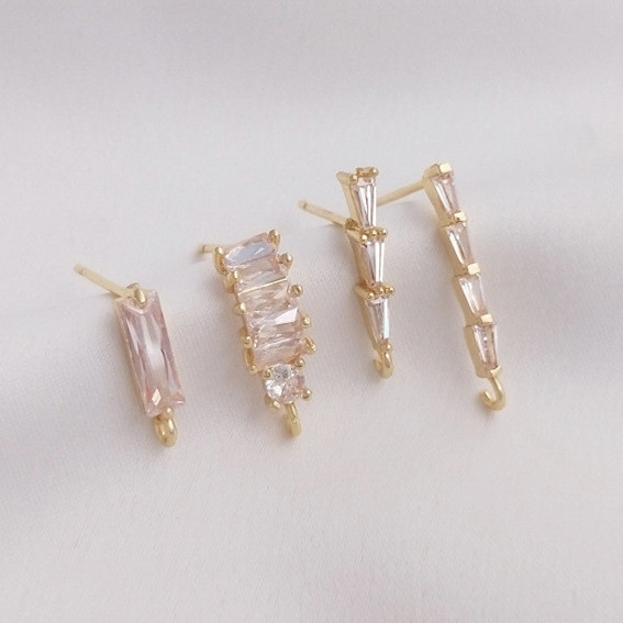 スティック ピアス パーツ 小ぶり ハンドメイド バレンタイン ギフト アクセサリーパーツ ストーン DIY材料