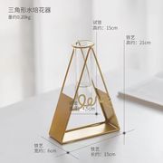 北欧風 ガラス管水耕花瓶（トライアングル）