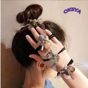 レディース小物　ヘアアクセサリー　ヘアゴム　髪結び　ヘアメイク　髪飾り　リングゴム　2重　可愛い